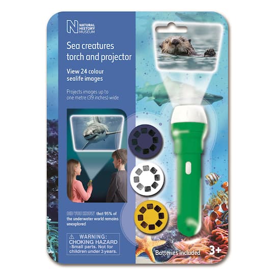 Brainstorm Toys Natural History Museum Sea Creatures Flashlight &#x26; Projector